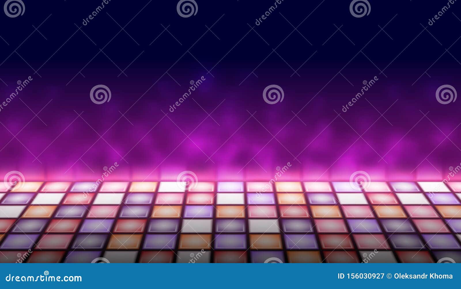 Illuminated Dance Floor a Background Vector Illustration, 80s Retro Style  Disco Empty Dance Floor Stock Vector - Illustration of mosaic, party:  156030927
