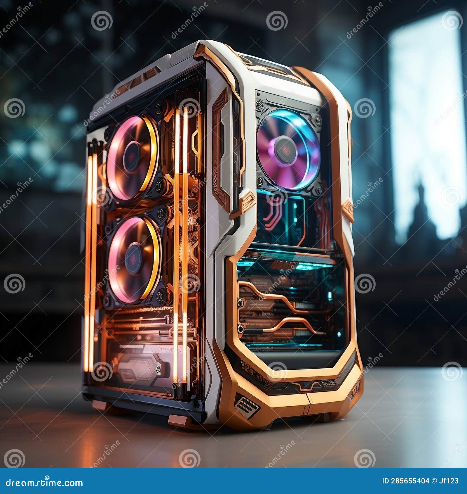 Illuminated Gaming Powerhouse: Unveiling a Futuristic Computer Stock 