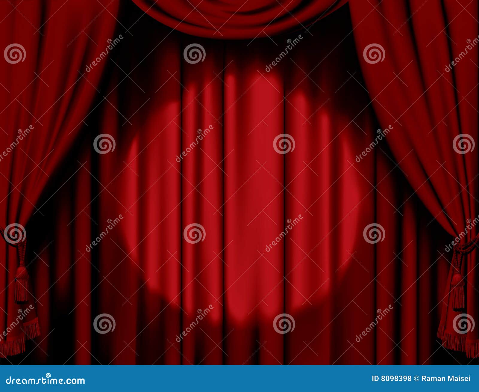 illuminated red curtain