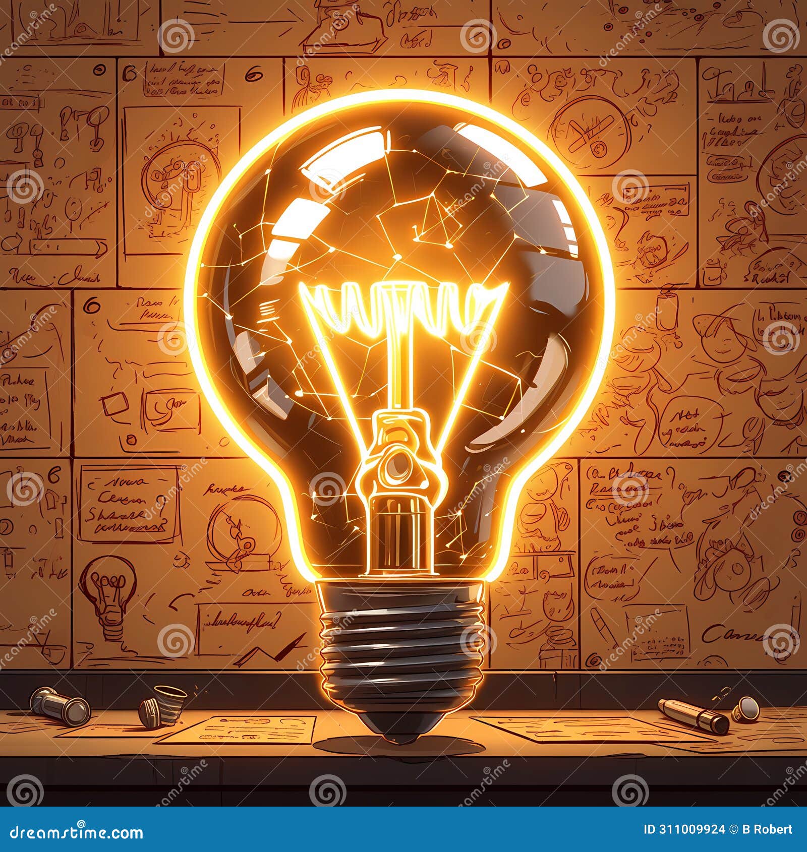 illuminating glowing icon - spark creativity!