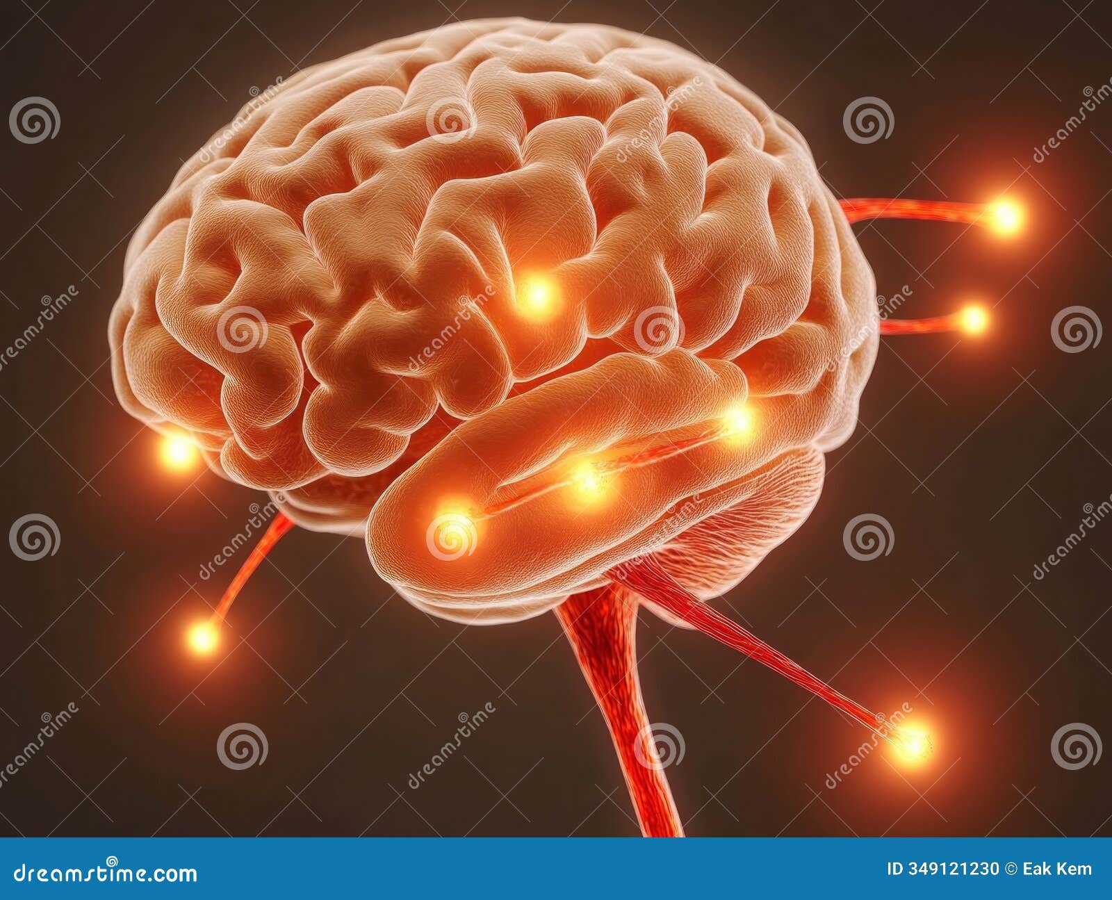 illuminating the mind brain neurons light up, revealing cognition pathways, memory research, and learning processes in