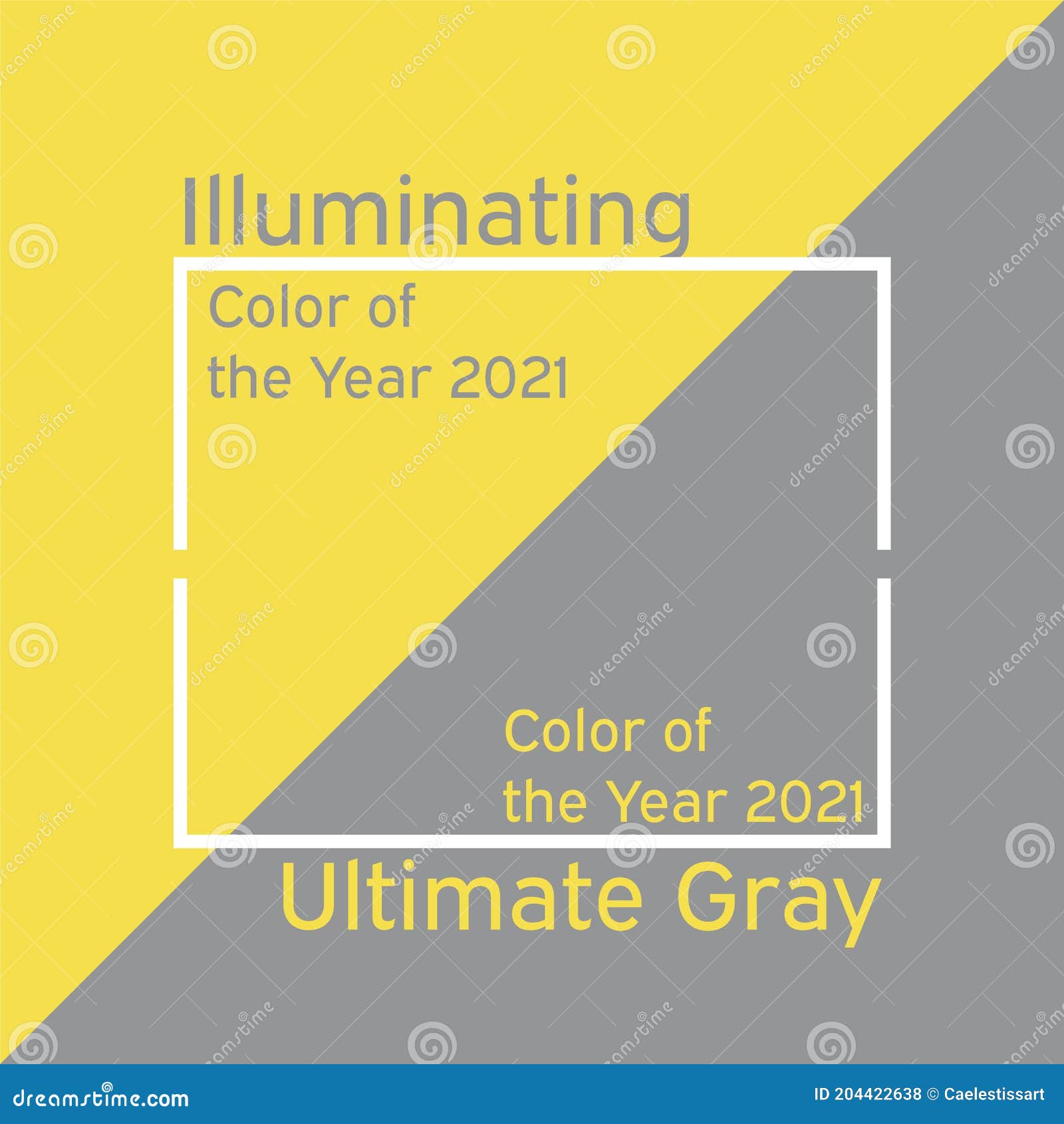 Illuminating, Ultimate Gray - Color of the Year 2021 Editorial Stock ...