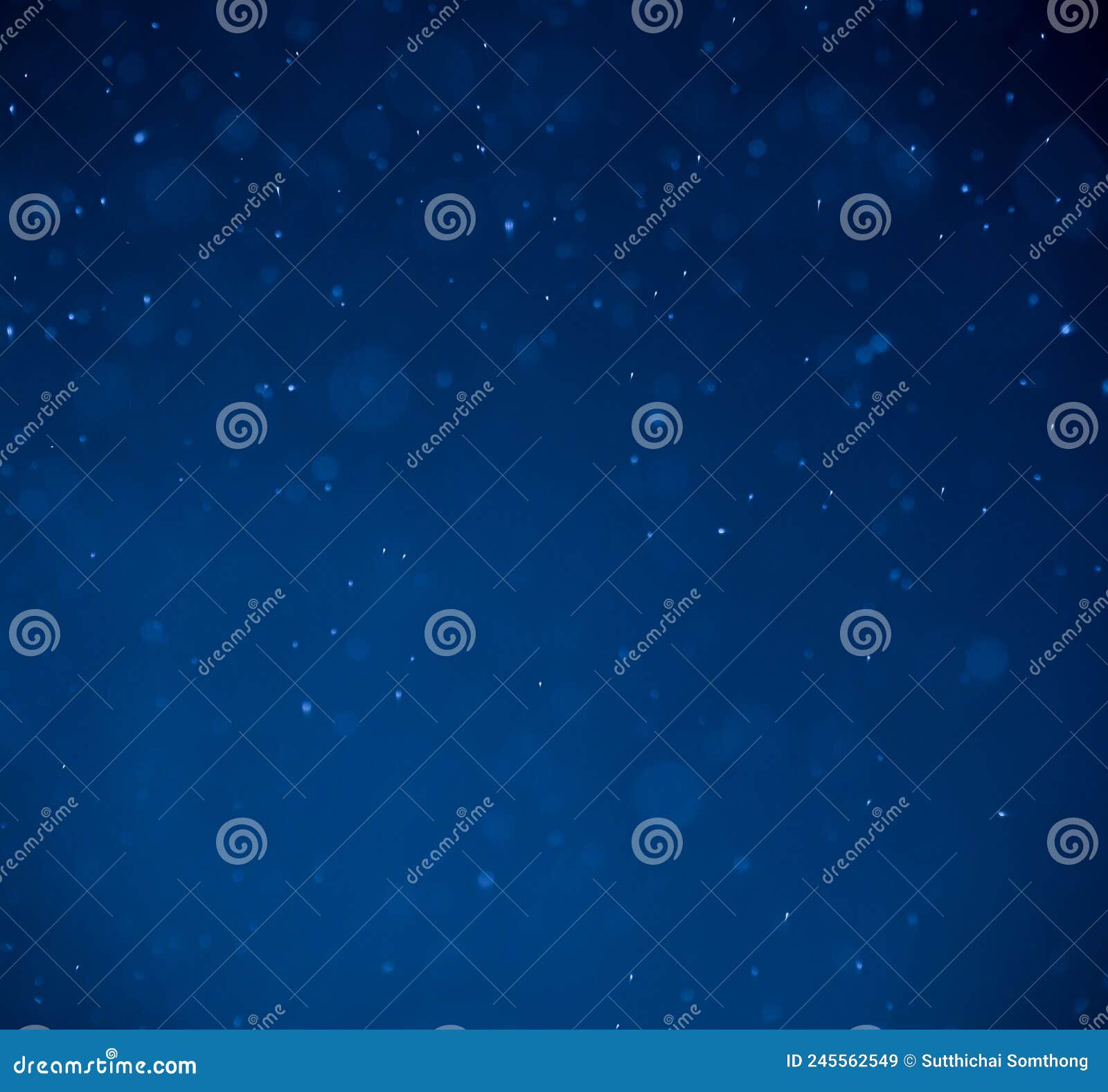 Illustartion, Dark Blue Background with Particles and Bokeh Stock ...