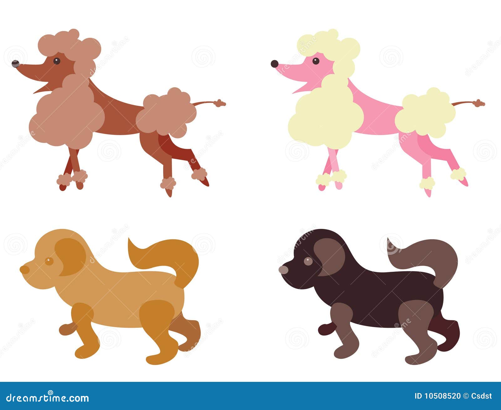 illustrated dogs