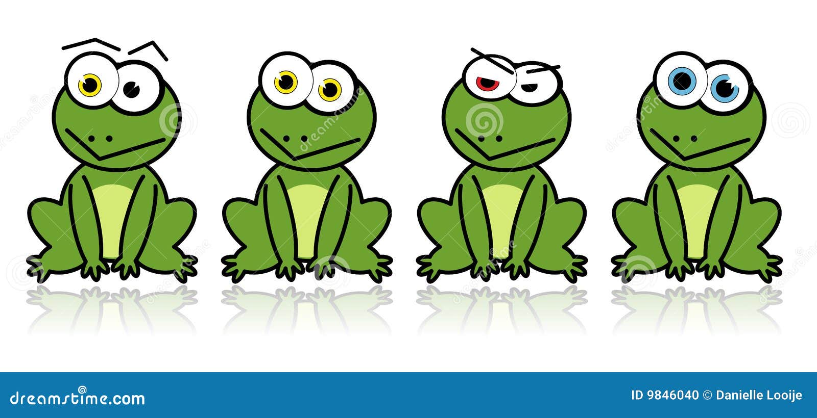 Illustrated Frogs Royalty-Free Stock Image | CartoonDealer.com #9846040