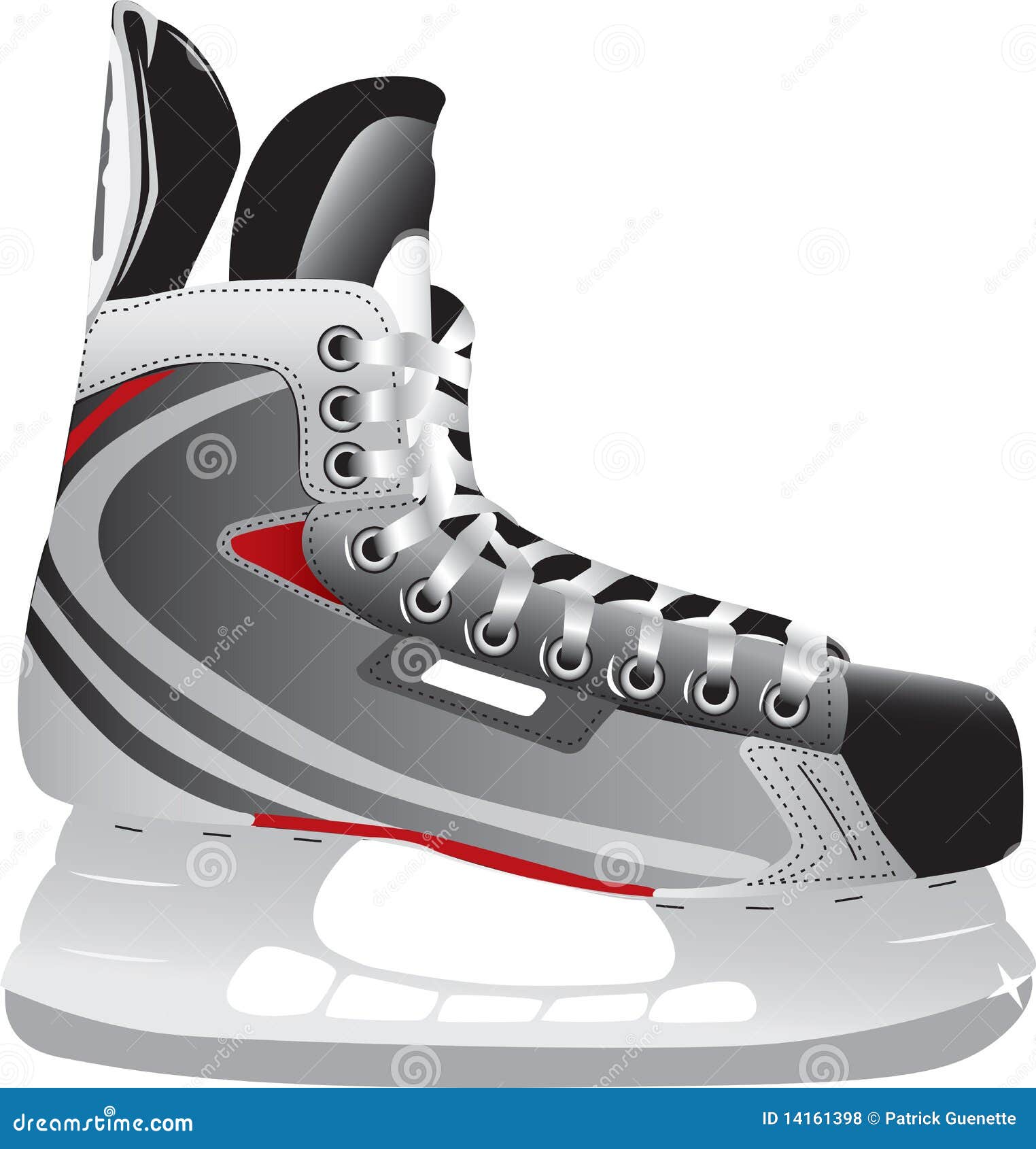 Hockey Ice Skate Icon, Simple Style Cartoon Vector