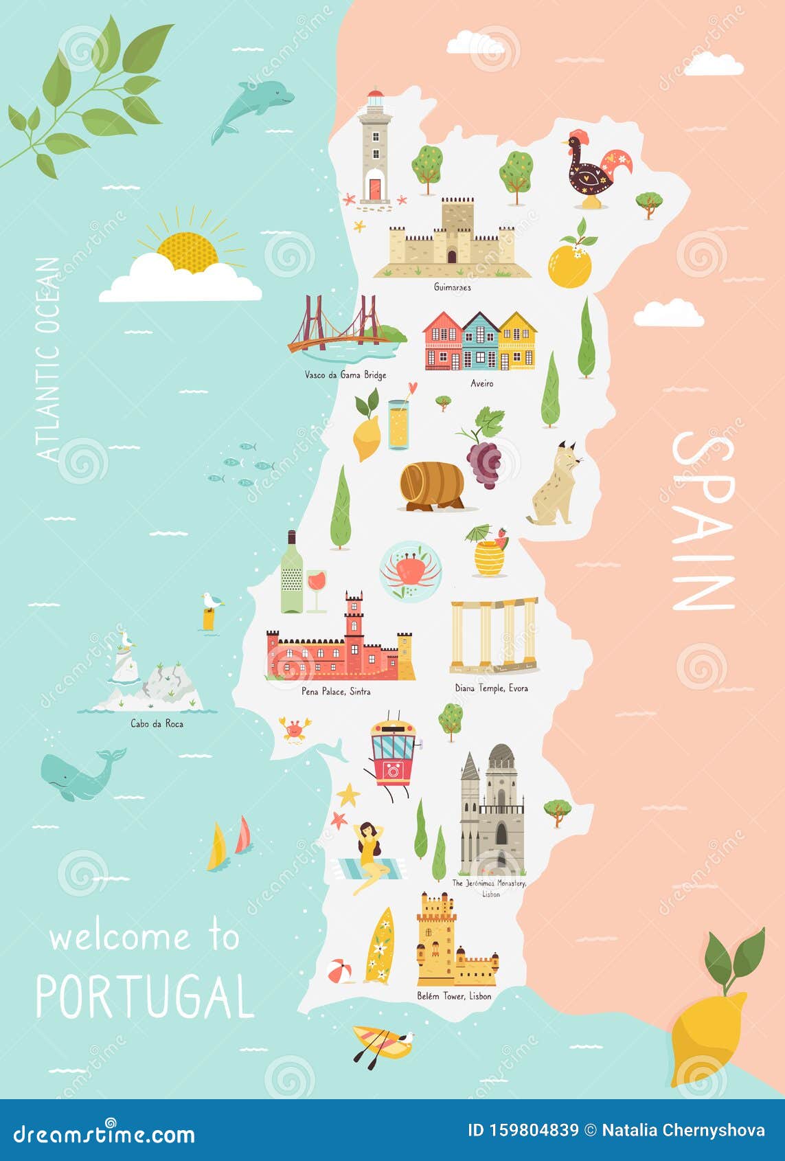 Portugal Map With Province. Map Of Portugal Vector Illustration Royalty  Free SVG, Cliparts, Vectors, and Stock Illustration. Image 183542794.