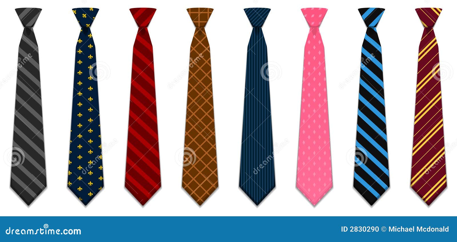 Illustrated neck ties stock vector. Illustration of potter - 2830290