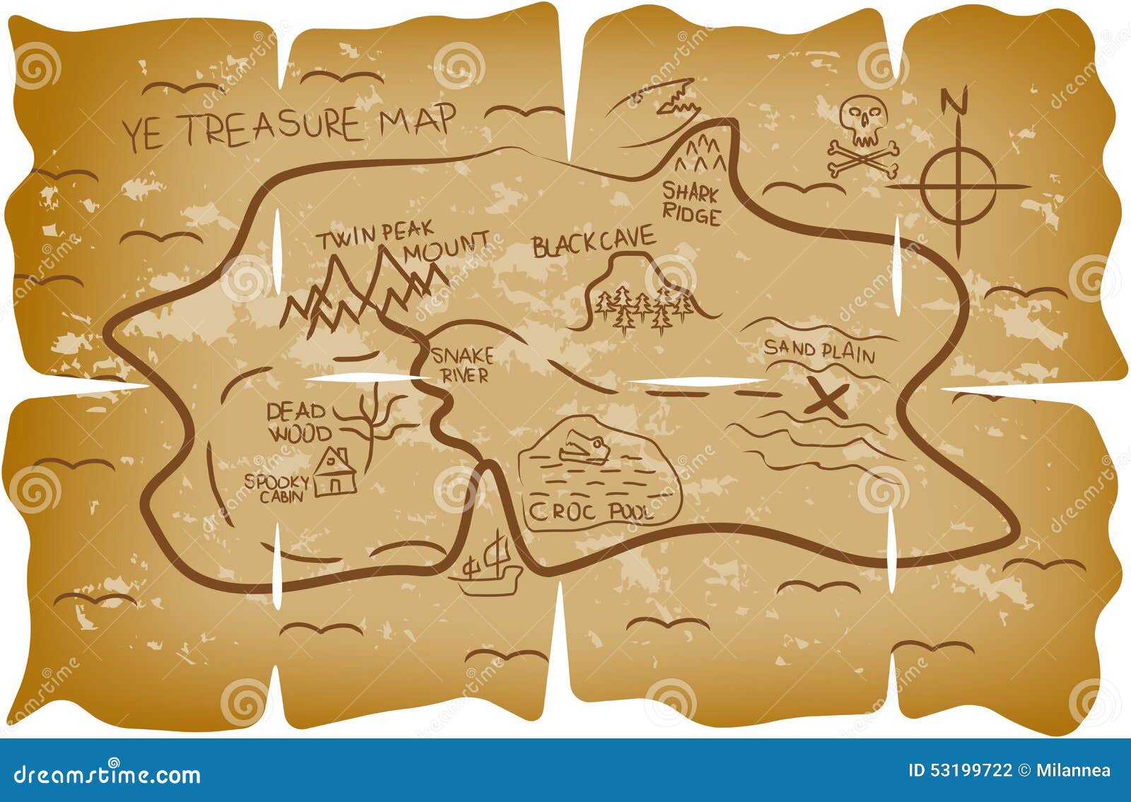 clipart pirate map - photo #44