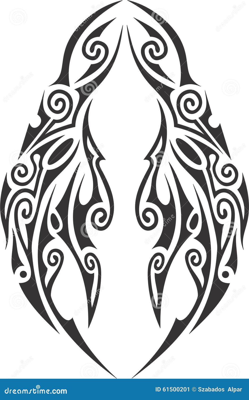 Illustrated Tribal Mask Tattoo Stock Illustration - Illustration of ...