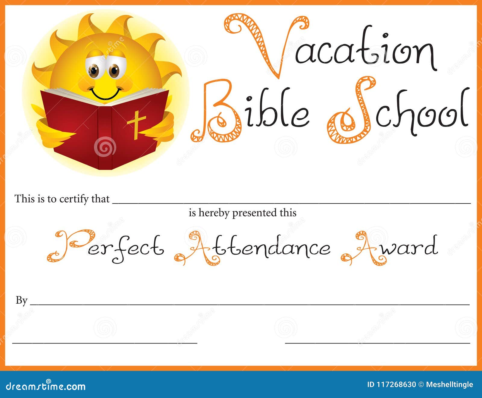 Vacation Bible School Certificate