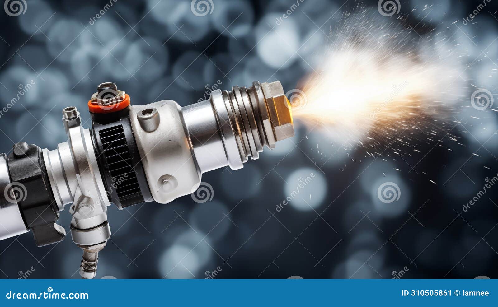 Shows the Fuel Injector Cleaning Process.AI Generated Stock