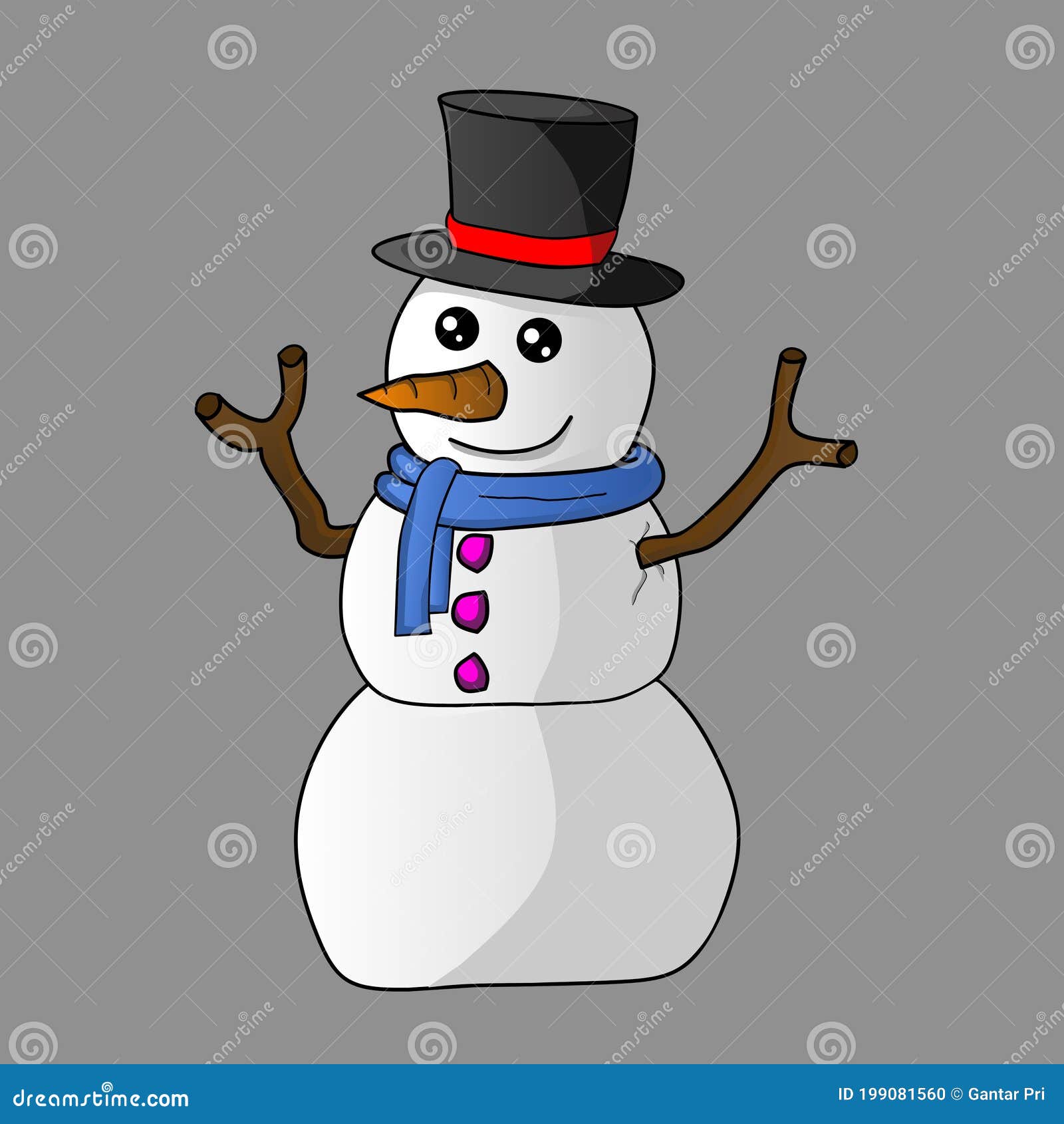 Ongewapend Specificiteit noot Illustratie Van Een Sneeuwpop Met Een Hoed Op Kerst in December Vector  Illustratie - Illustration of neus, kerstmis: 199081560
