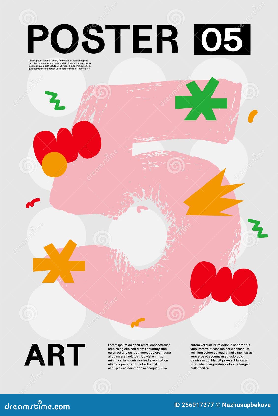 Figure 5. Poster Layout Design. Numbers. Cute Font. Template Poster