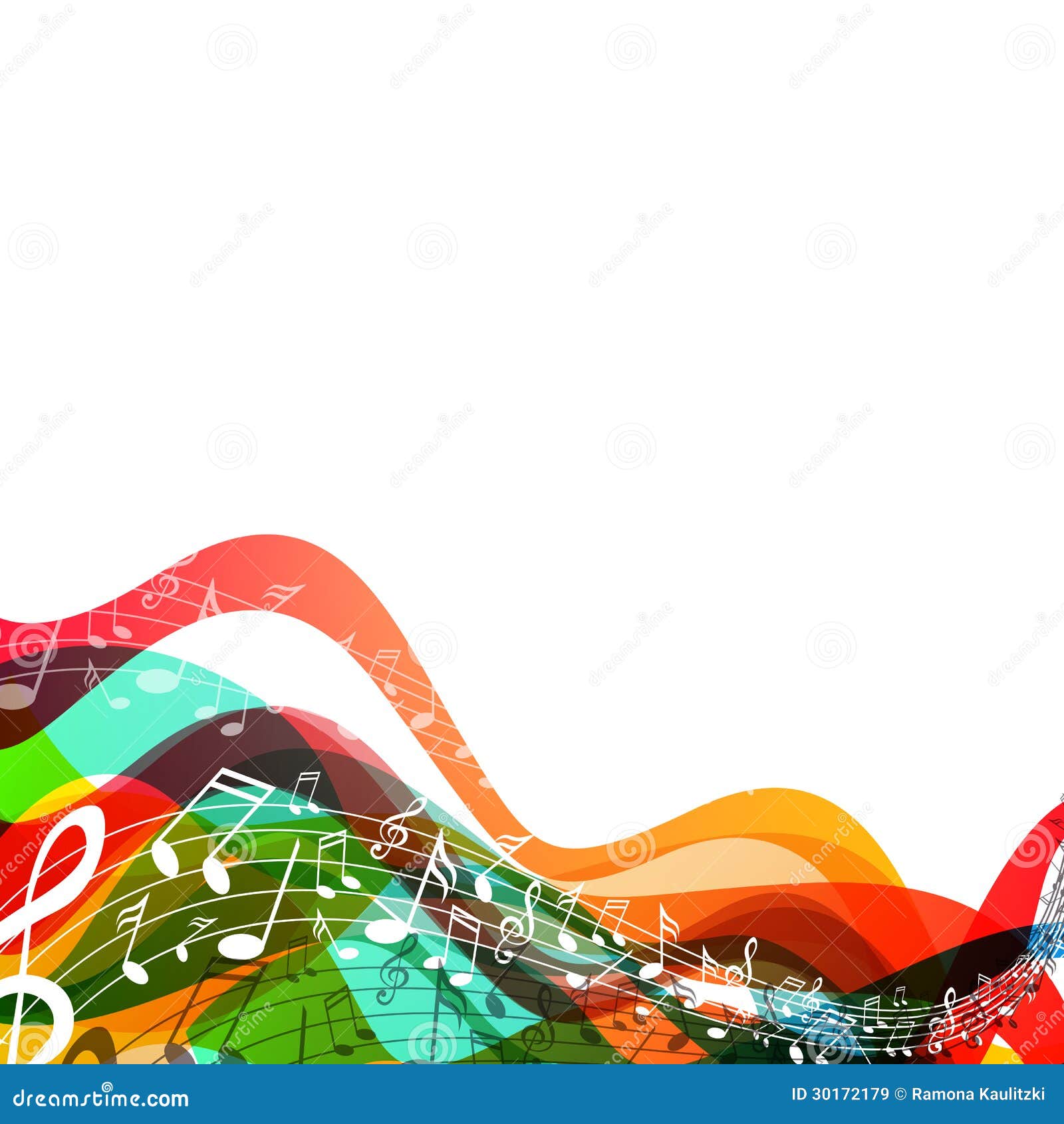Colorful Musicnotes stock illustration. Illustration of composition