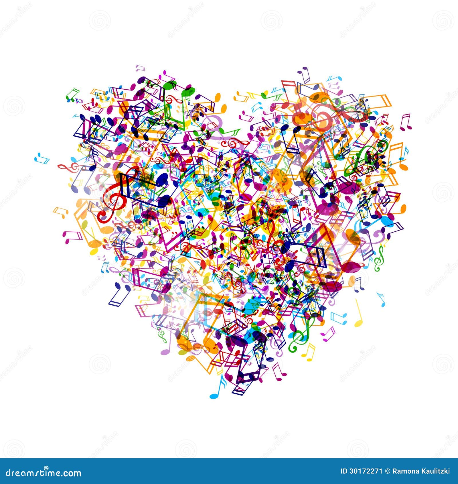 Music Heart Stock Illustration Illustration Of Color