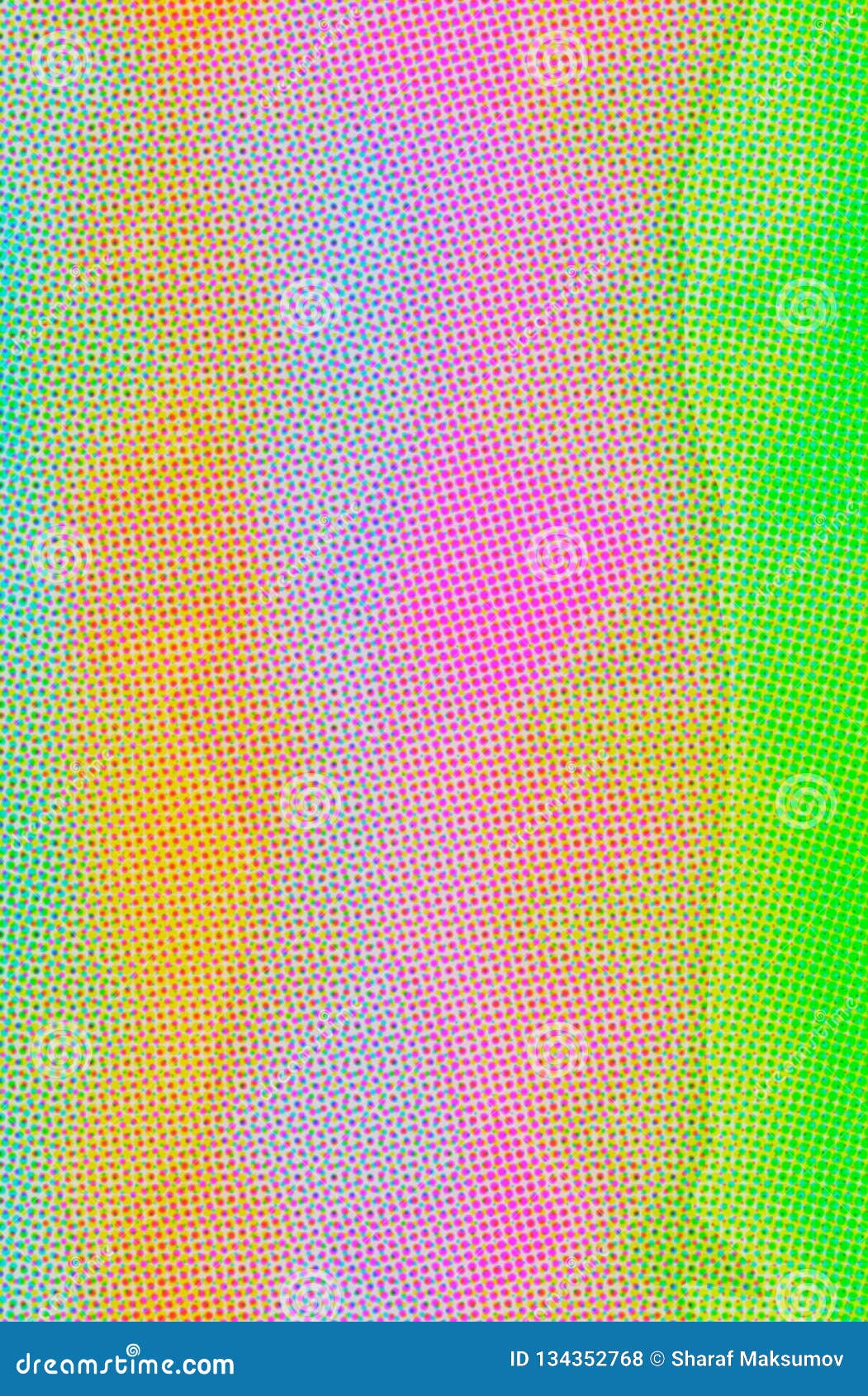 Illustration of Abstract Blue, Red, Yellow and Green Dots Vertical