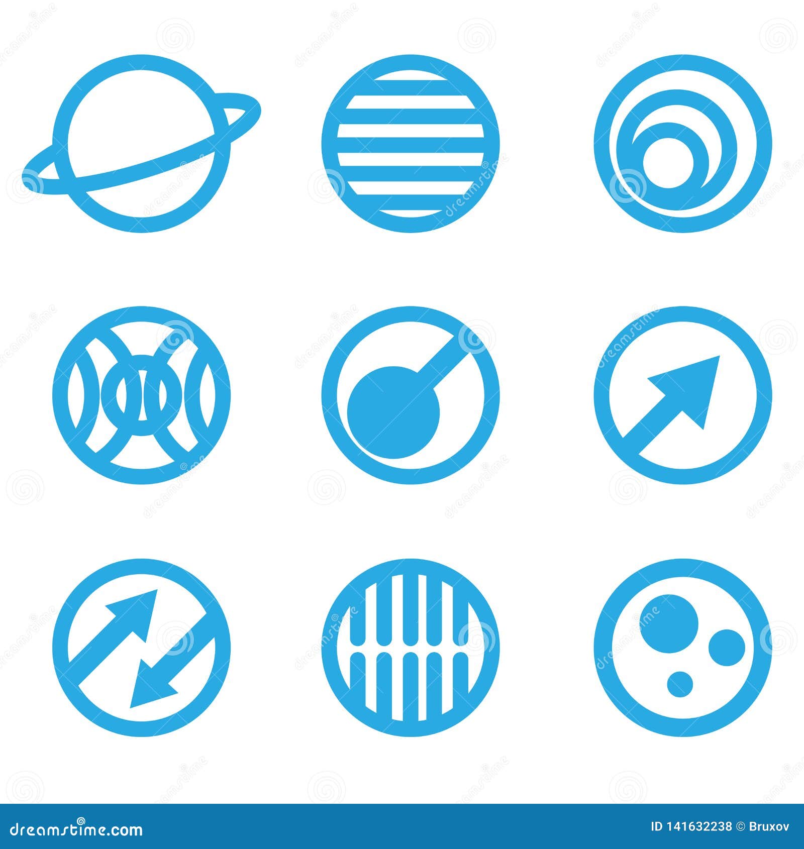 Illustration of Abstract Blue Signs Stock Vector Illustration of sign, globe 141632238