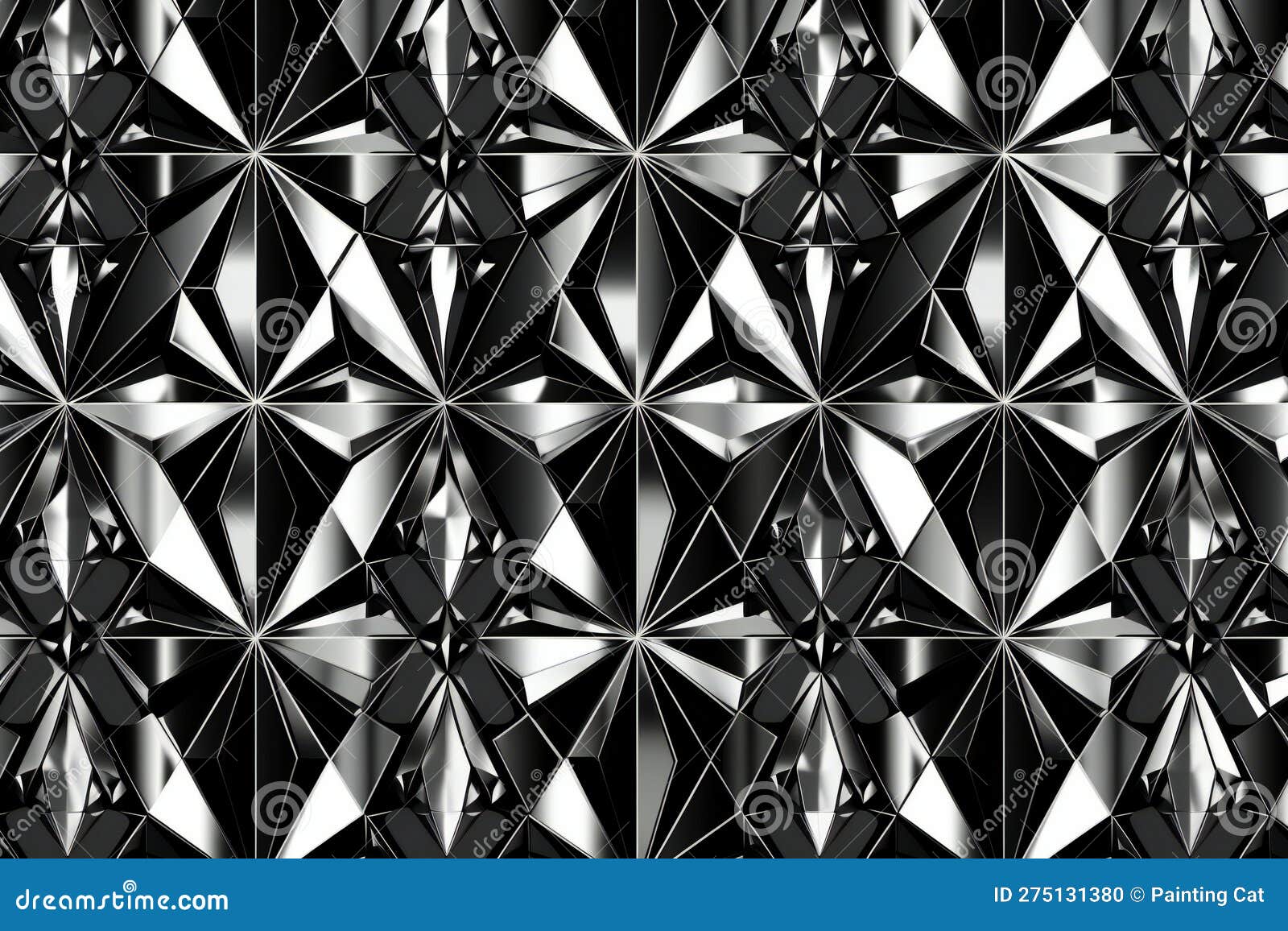 Abstract Geometric Background, Black and White Diamond Pattern Stock