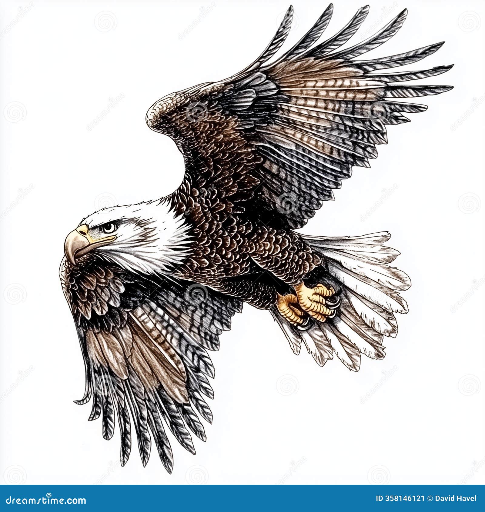  of the american bold eagle in flight, soft watercolor tones, detailed , cartoonish.