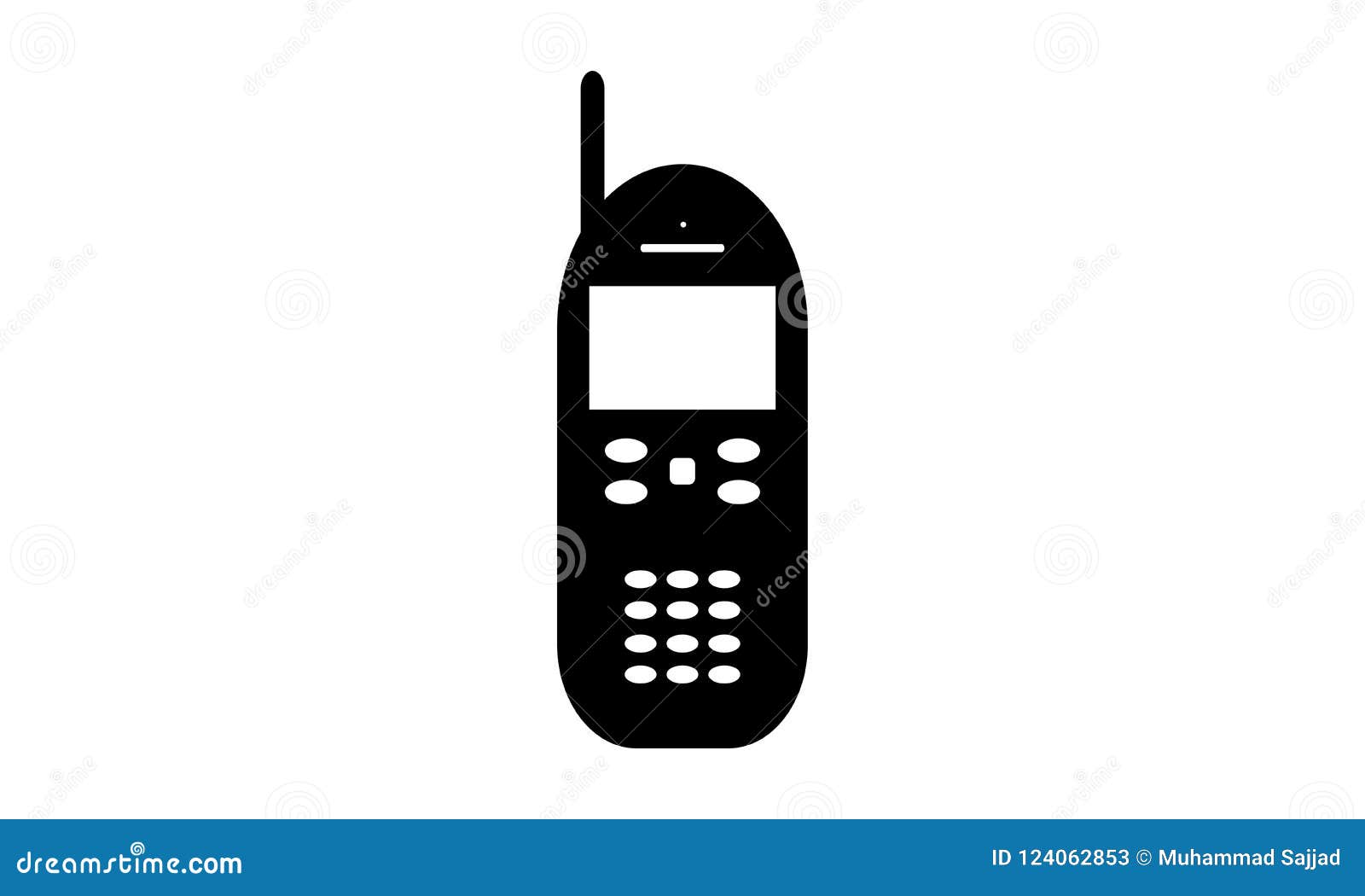 Android Mobile Phone - Cell Phone Icon - Old Keypad Mobile Phone