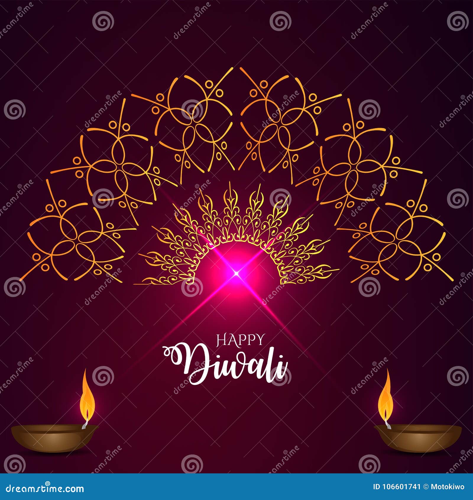 Happy Diwali Greeting Card Background Design Idea. Stock ...