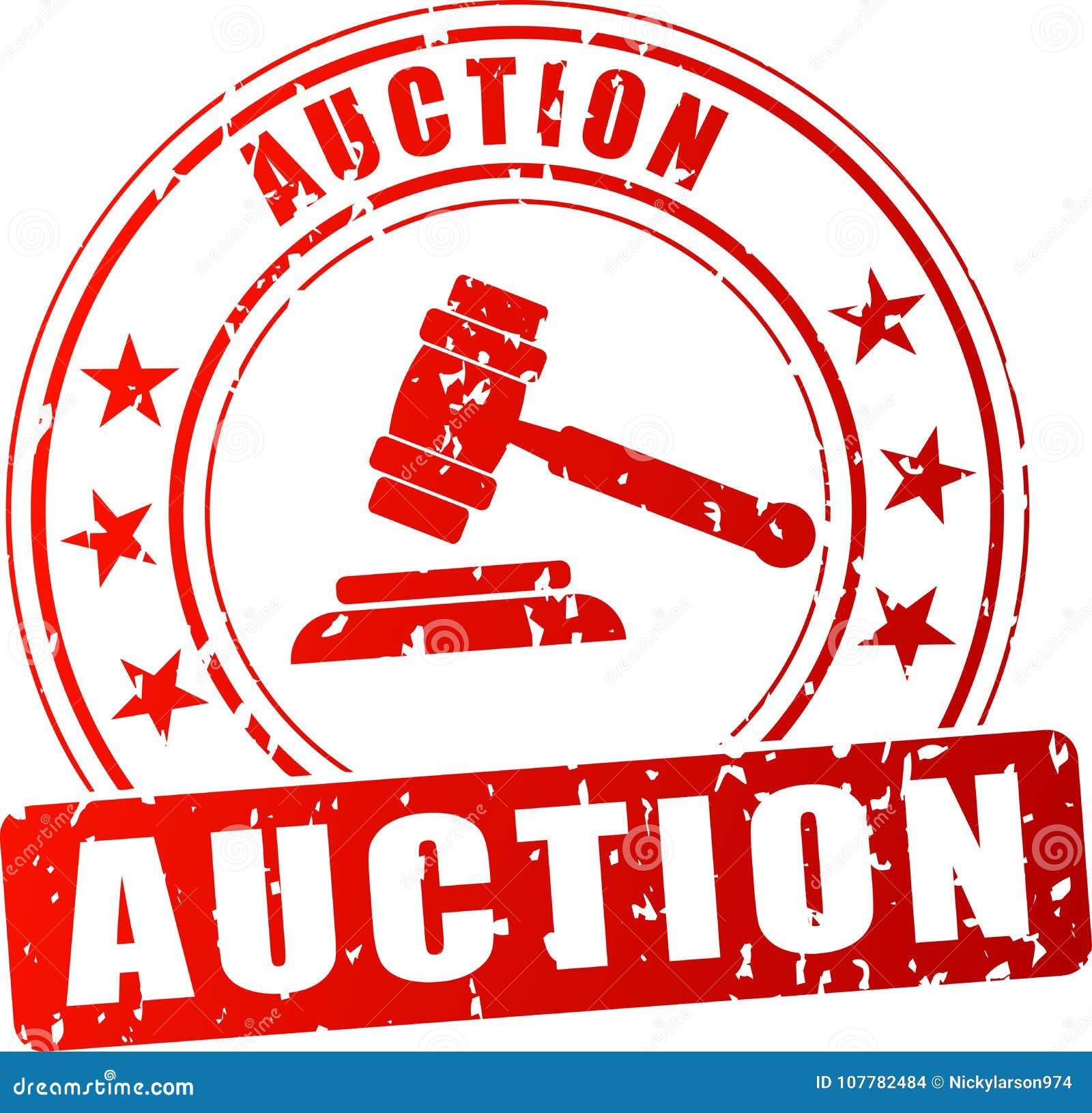 Auction red stamp stock vector. Illustration of sell 107782484