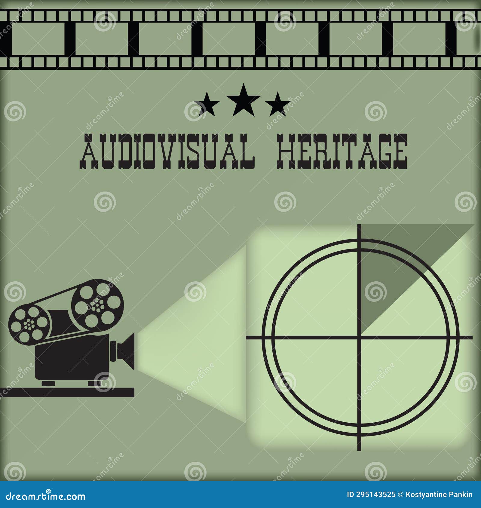 Illustration for Audiovisual Heritage Stock Illustration Illustration