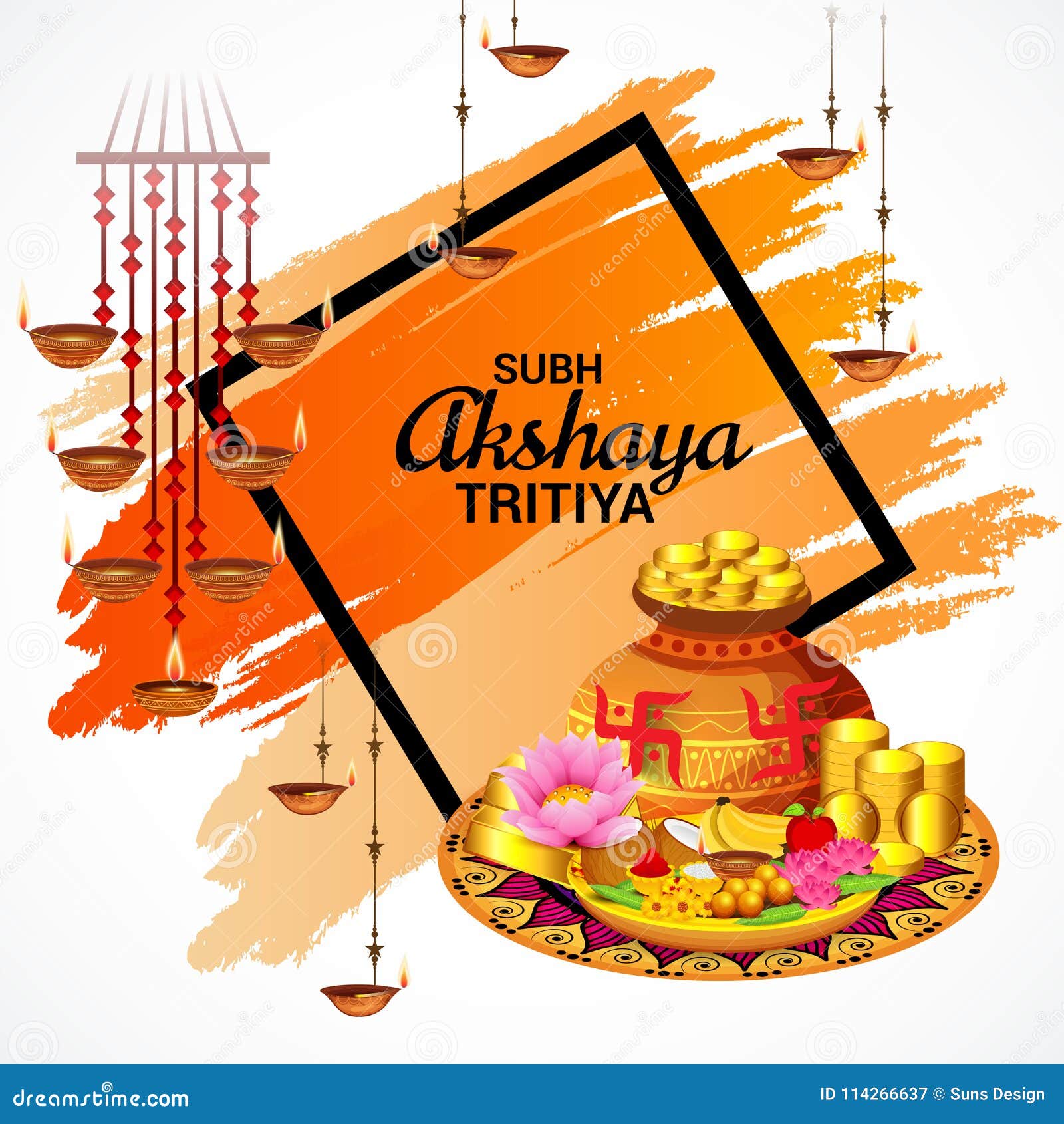 Premium Vector Flat design akshaya tritiya background