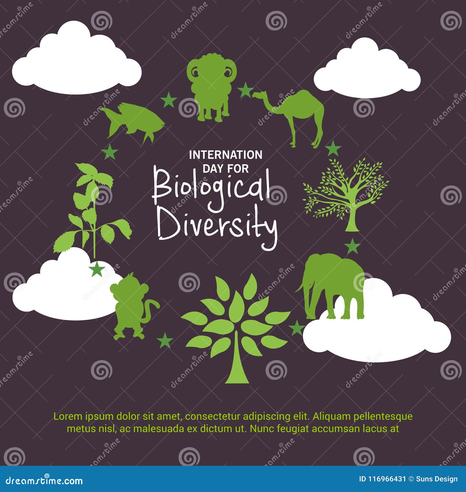 International Day for Biological Diversity. Stock Illustration ...