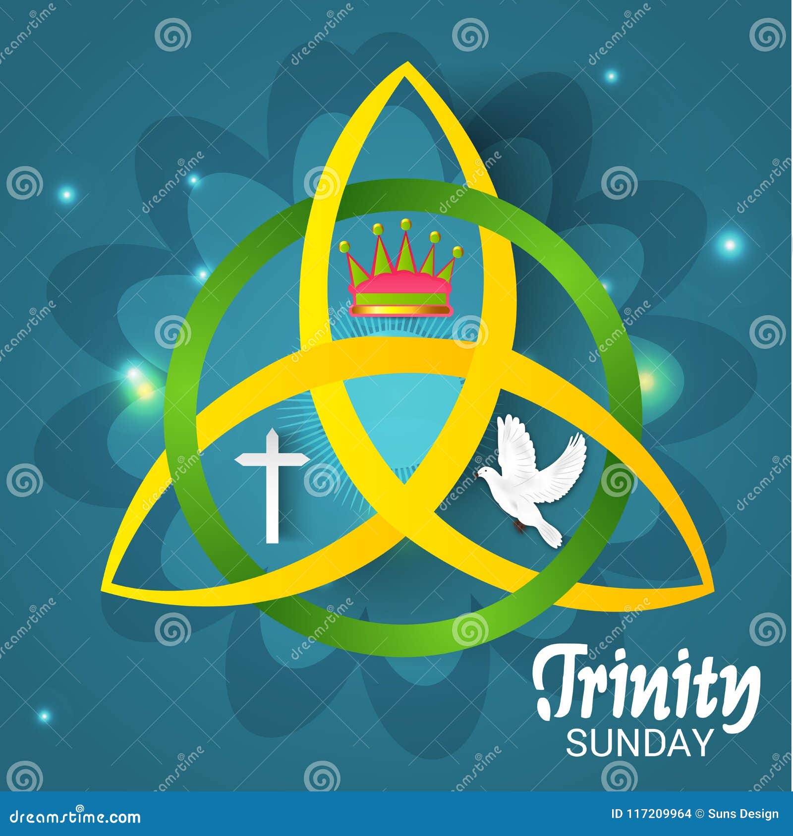 Trinity Sunday. stock illustration. Illustration of rings - 117209964