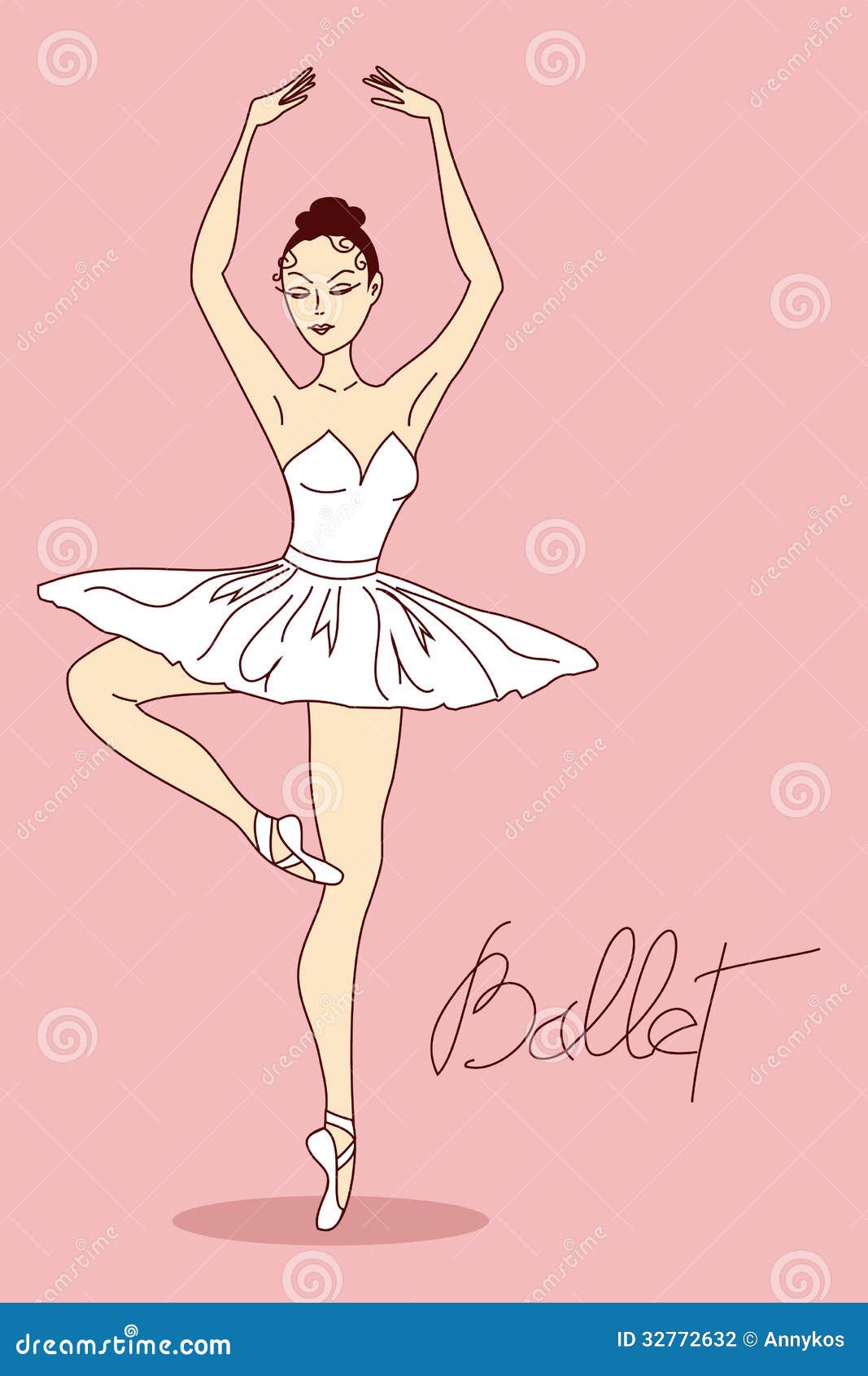 Ballet dance pose illustration Cut Out Stock Images & Pictures - Alamy