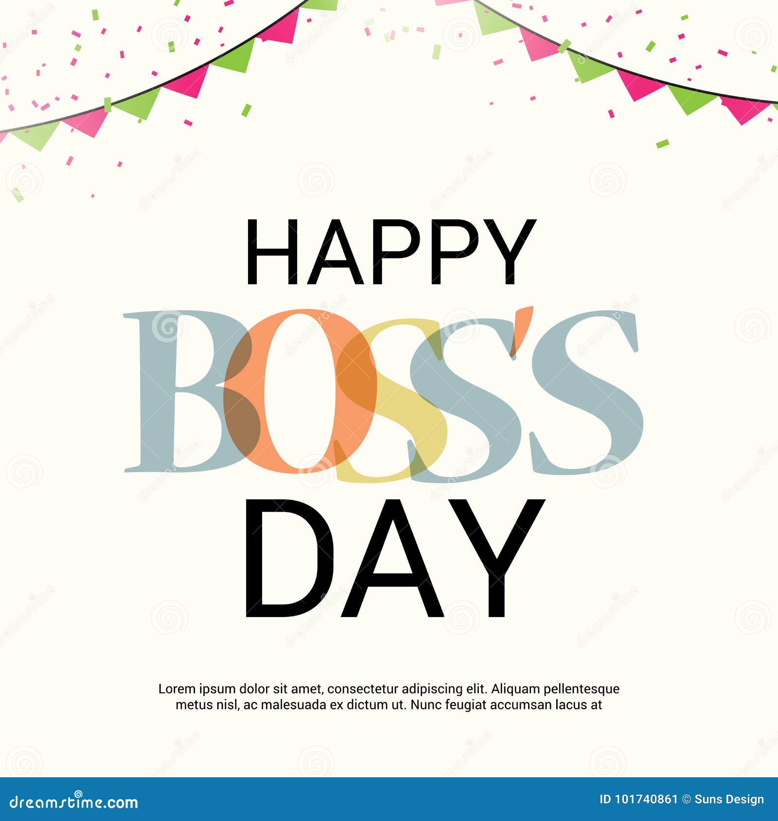 Happy Boss`s Day. stock illustration. Illustration of celebration ...