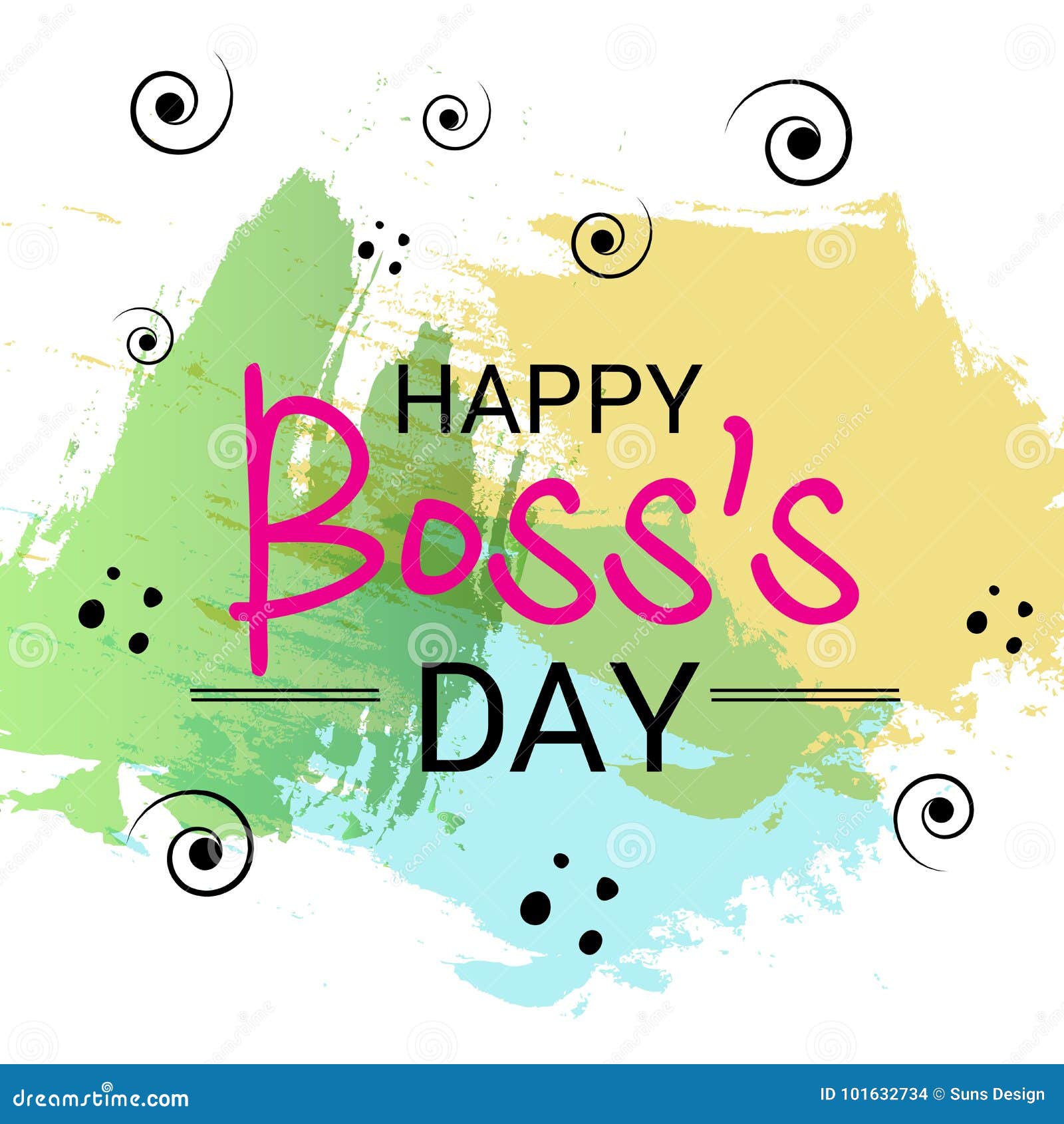 Happy Boss`s Day. stock illustration. Illustration of type - 101632734