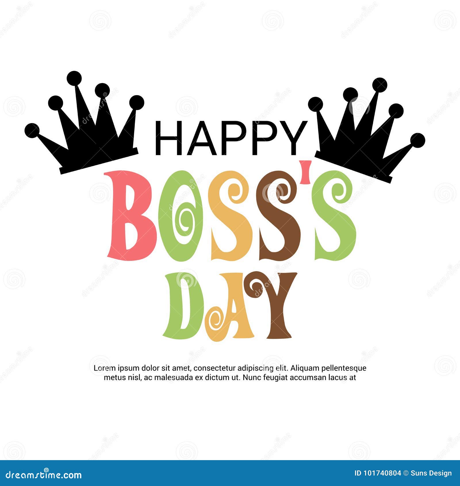 Happy Boss`s Day. stock illustration. Illustration of design - 101740804