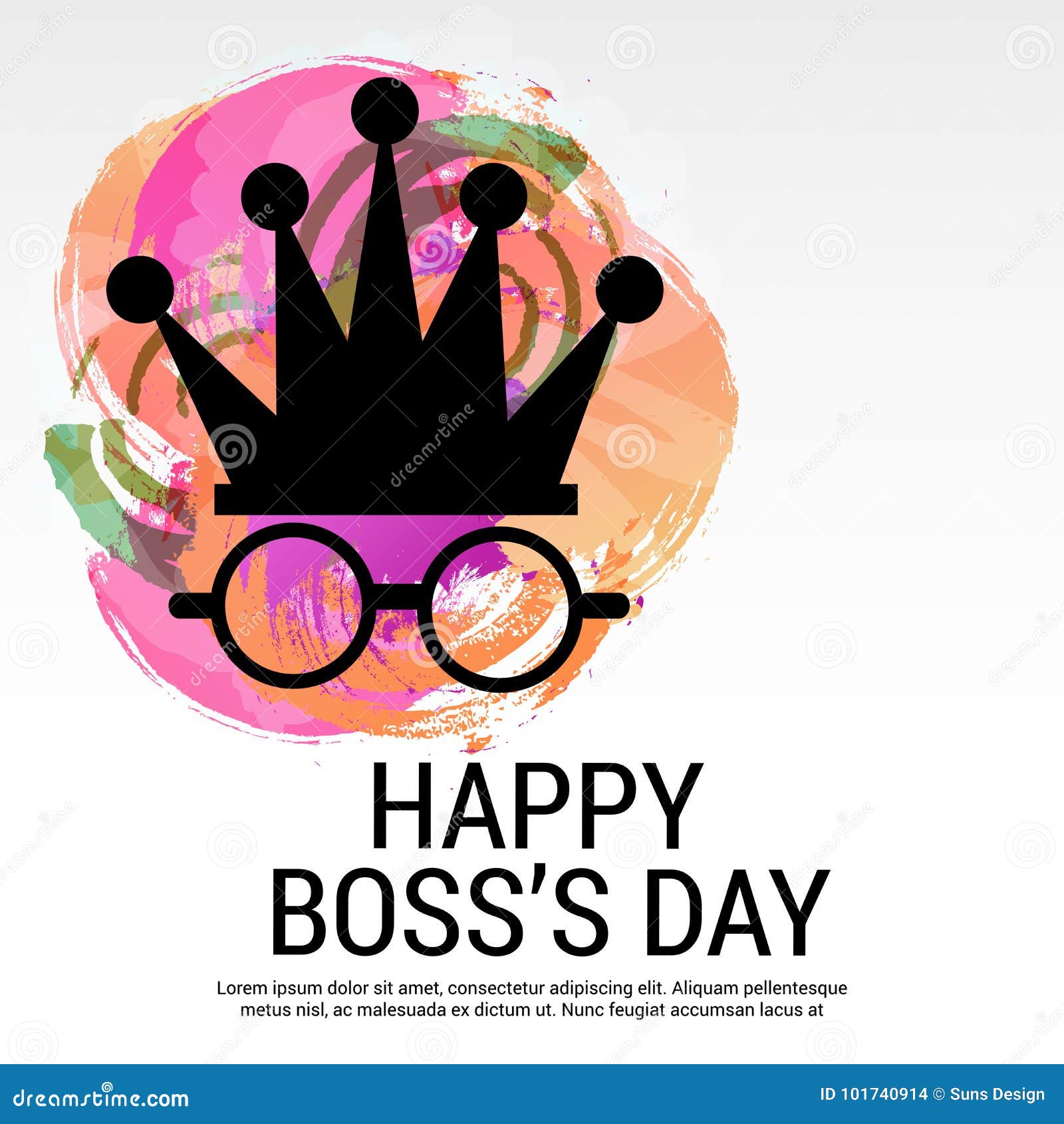 Happy Boss`s Day. stock illustration. Illustration of corporate - 101740914