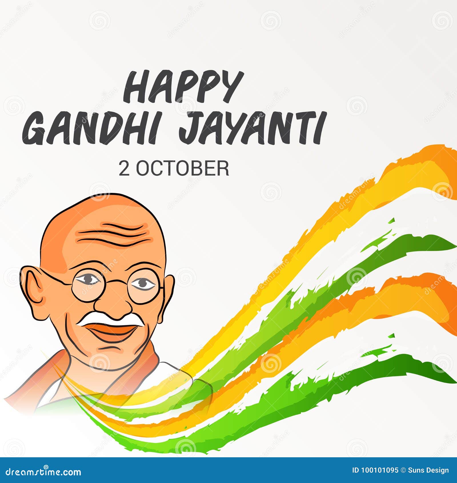 Happy Gandhi Jayanti. stock illustration. Illustration of abstract -  100101095