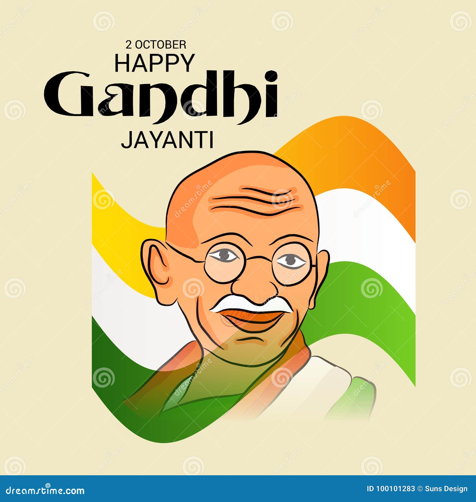 Happy Gandhi Jayanti. stock illustration. Illustration of abstract ...