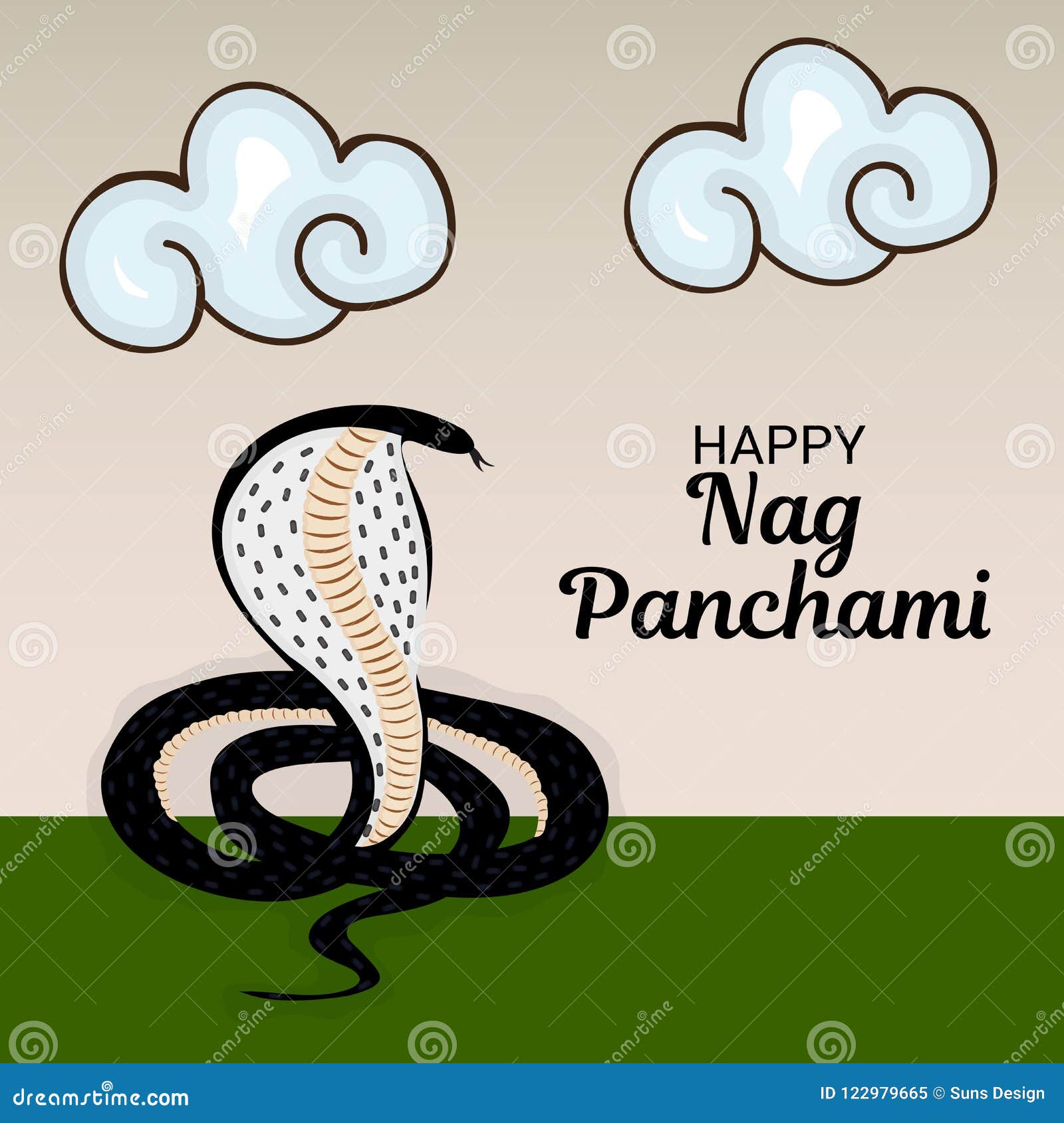 Happy Nag Panchami. stock illustration. Illustration of banner - 122979665