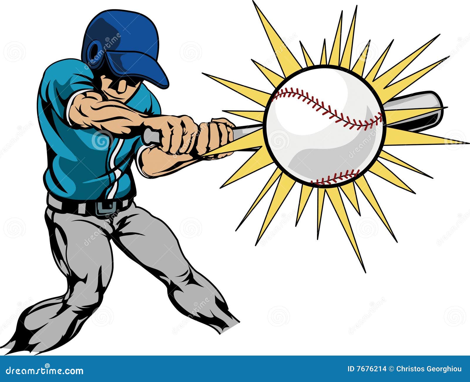 Baseball in outer space knock it out park Vector Image