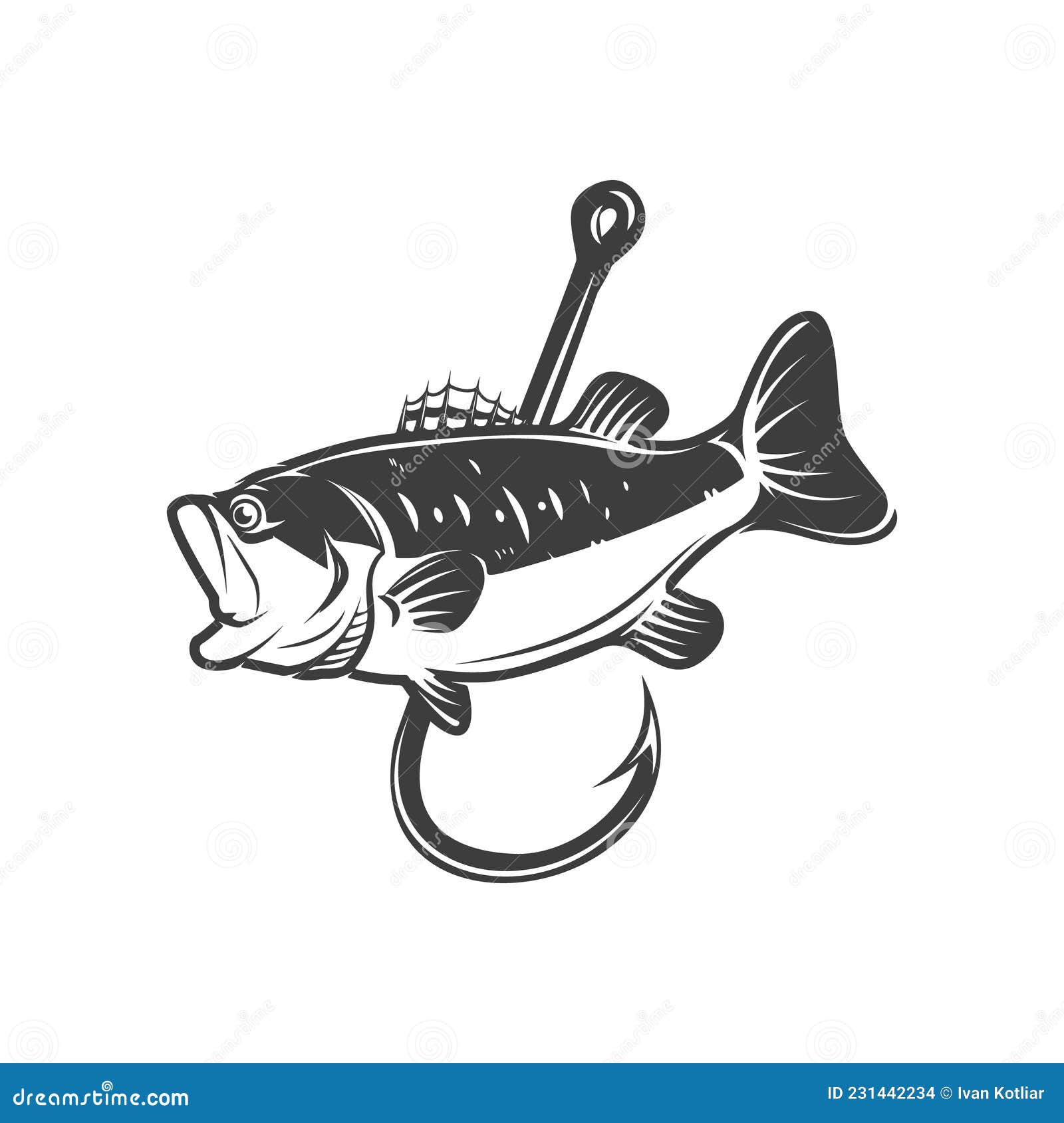 lures fish fishing logo, design template vector illustration