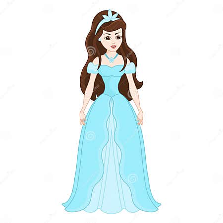 Illustration of Beautiful Brunette Princess in Stock Vector ...