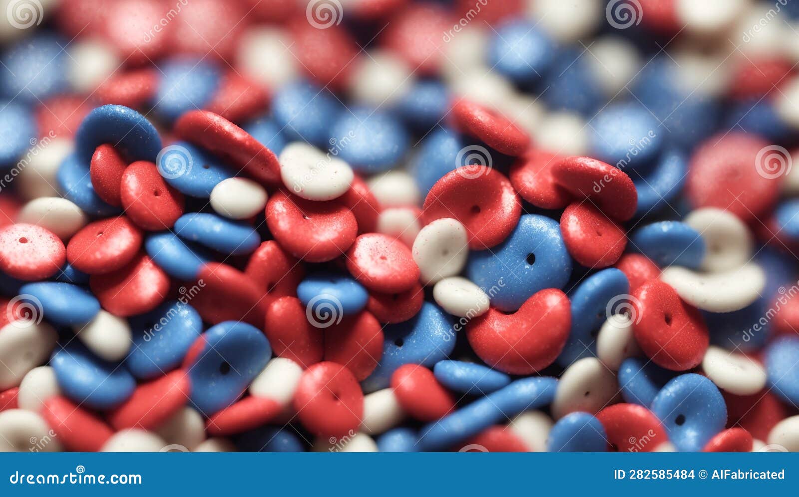 An Illustration of a Beautifully Elegant Display of Red, White and Blue