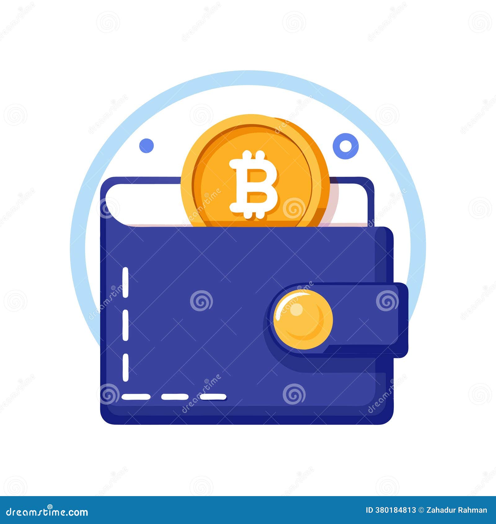 Bitcoin Wallet Icon: Cryptocurrency Storage, Digital Currency, and  Blockchain Technology Stock Vector - Illustration of trading, transaction:  380184813