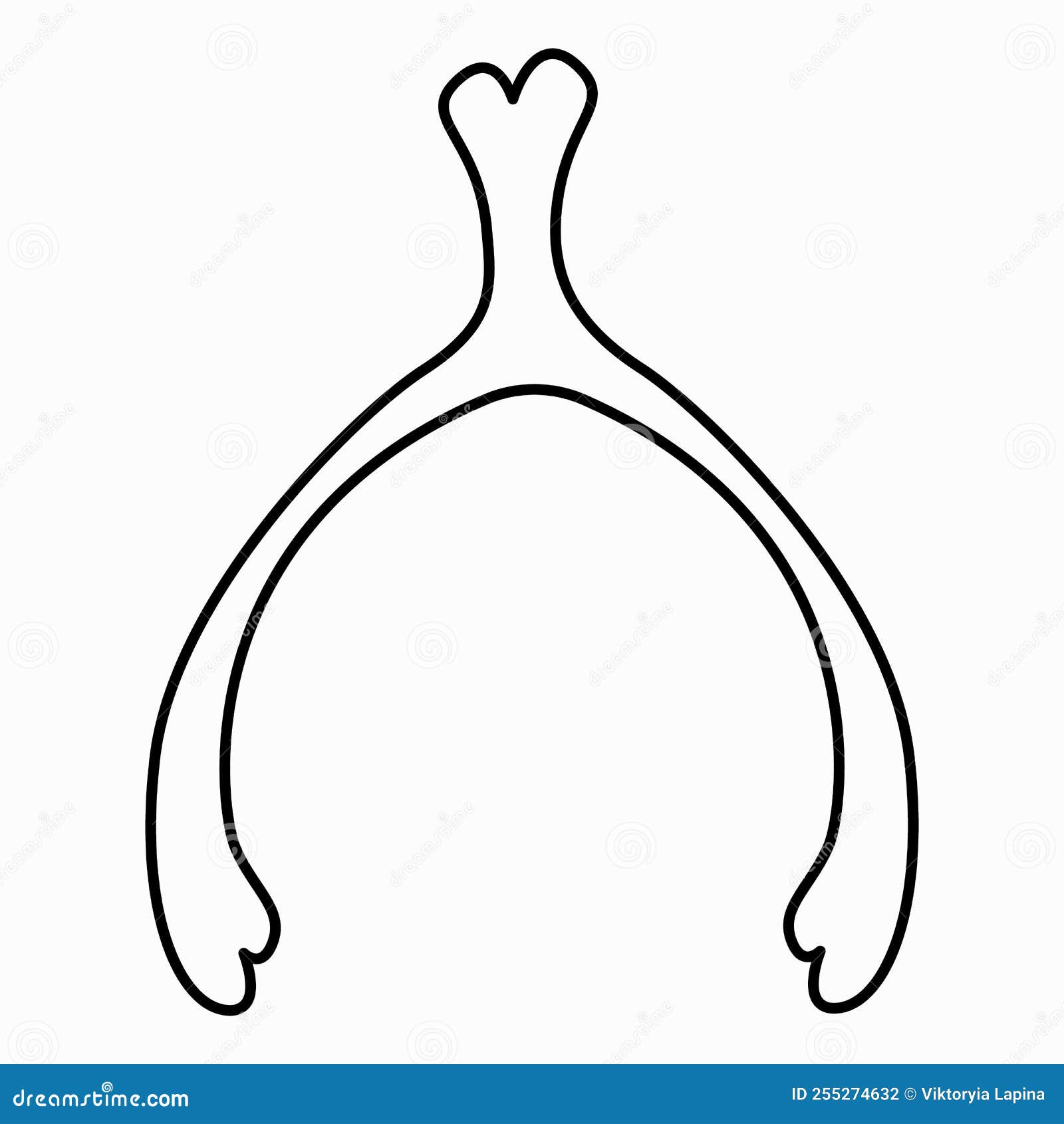 Illustration of a Broken Wishbone on Thanksgiving Vector. Stock Vector ...