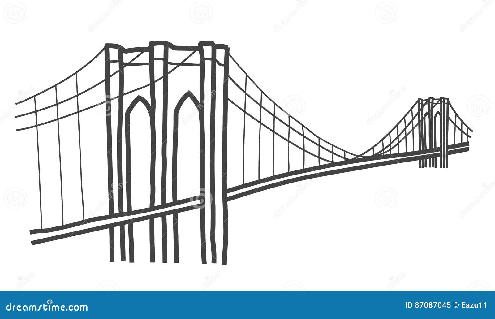 Tower Bridge. Tower Bridge hand-drawn comic illustration. Vector doodle  style cartoon illustration Stock Vector Image & Art - Alamy