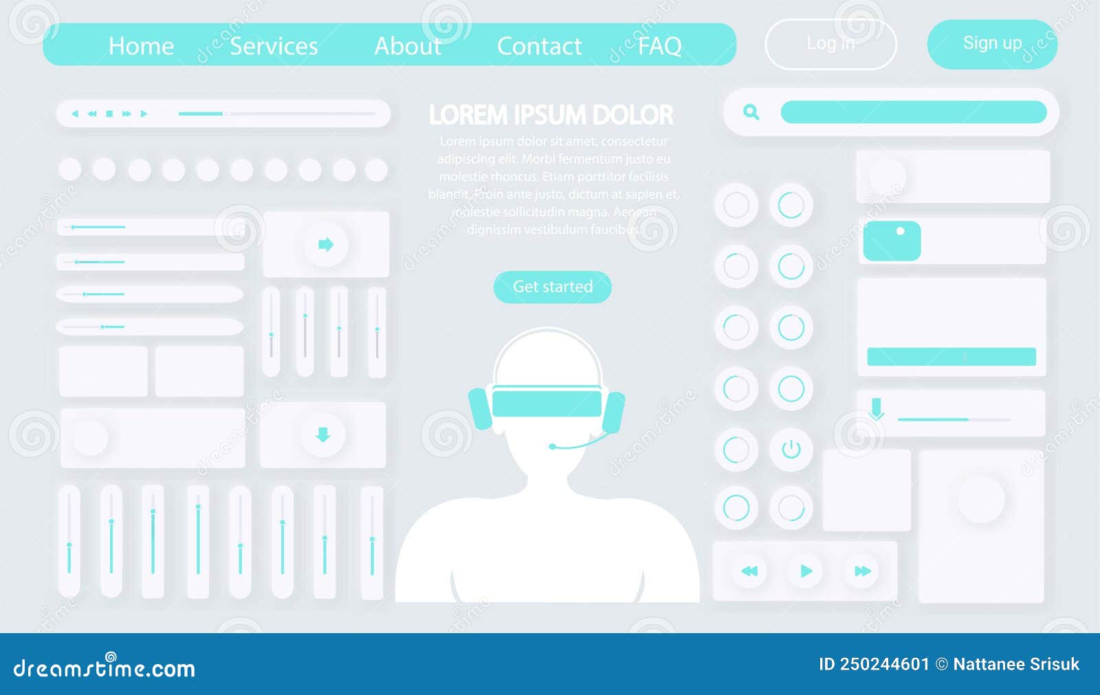  business. modern  idea and concept think creativity.gradient ui/ux s collection template