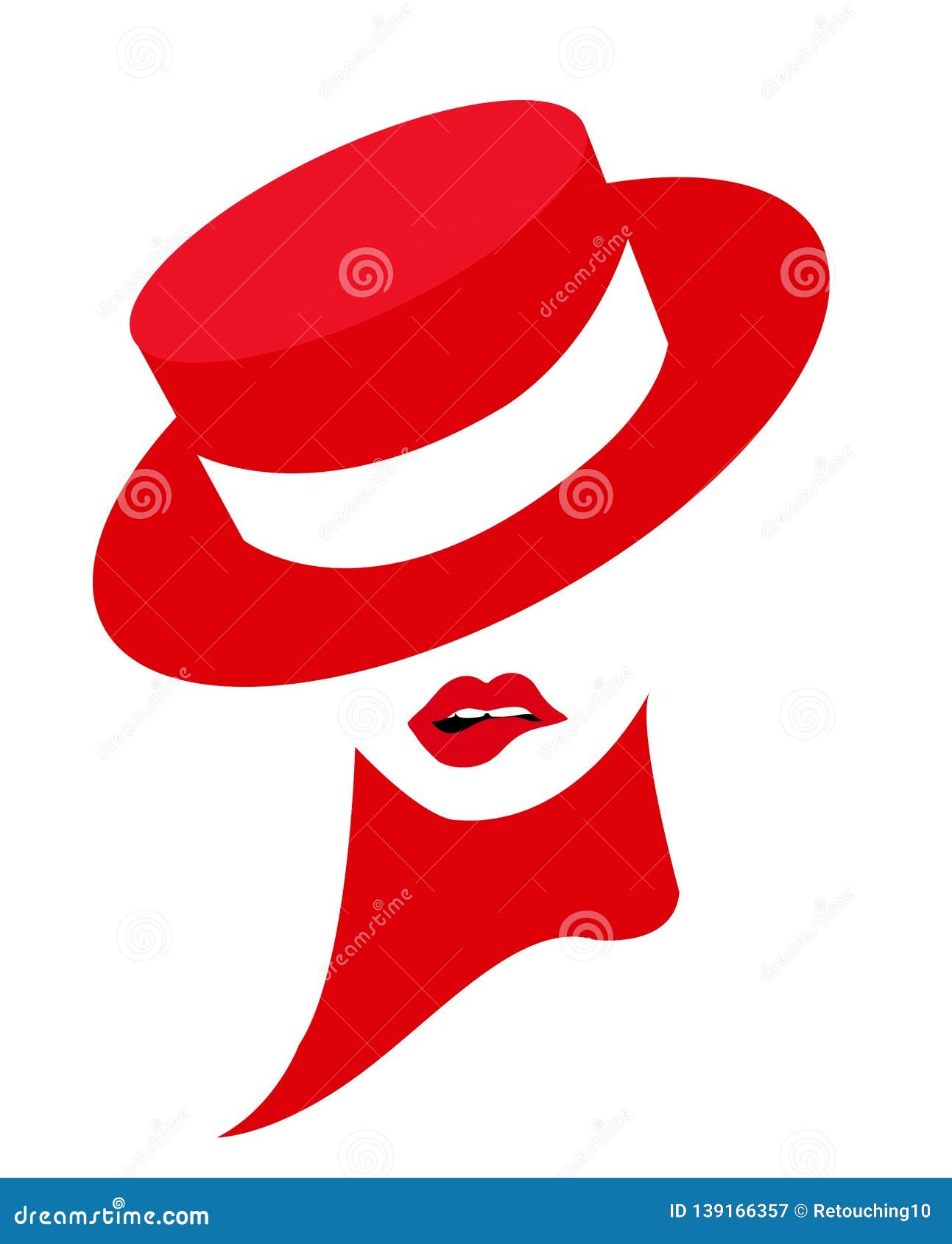  of a cabaret girl with red hat