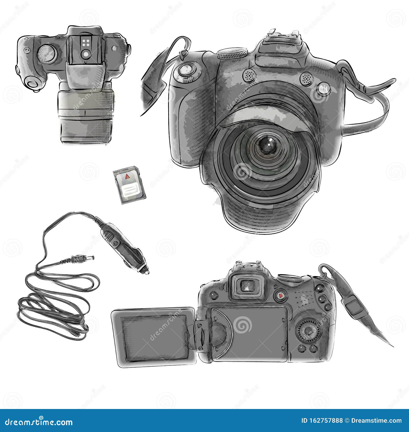 Surveillance Camera Drawing High-Res Vector Graphic - Getty Images
