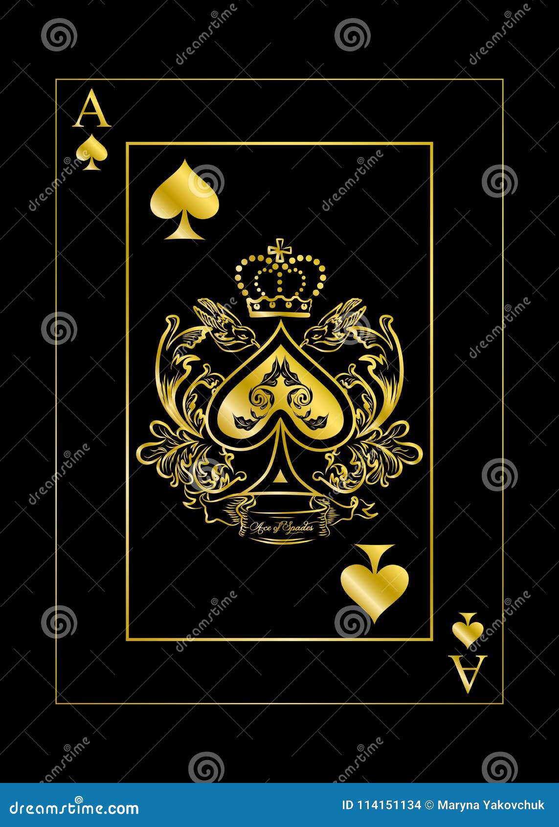 the spades ace gold